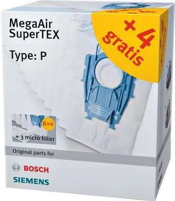 Produktbild von Bosch BBZ123FP Staubsaugerbeutel Typ P 12 Filterbeutel und 3 Microfilter