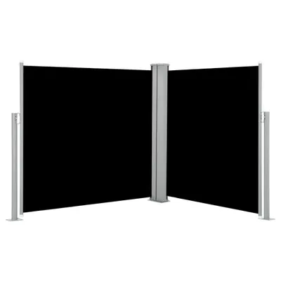 Image de vidaXL Store latéral extensible noir 120 x 600 cm
