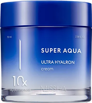 Zdjęcie produktu dla MISSHA Super Aqua Ultra Hyalron Cream Krem intensywnie nawilżający z kwasem hialuronowym