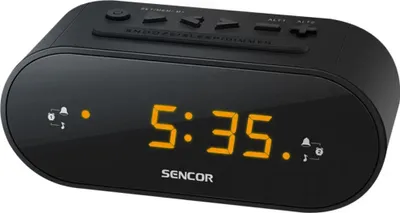 Produktbild von Sencor SRC 1100, Uhr, FM, 87,5 - 108 MHz, LED, 1,52 cm (0.6"), Bernstein