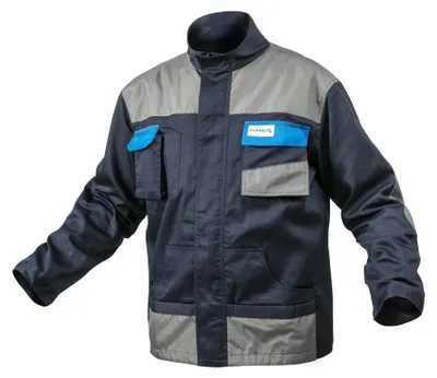 Produktbild von Arbeitsjacke Herren marineblau Gr. M Högert Technik, 80% Polyester/20% Baumwolle, viele Taschen – Arbeitsjacke Berufsbekleidung