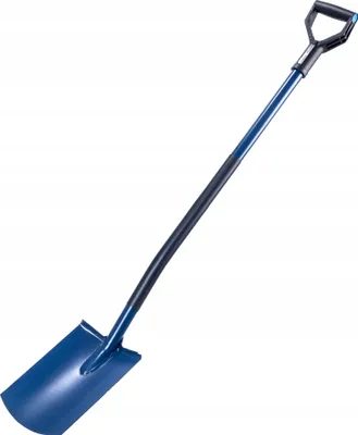Produktbild von KADAX Spaten "Chanay", Gärtnerspaten mit D-Griff, 129 cm, Blau, Rund