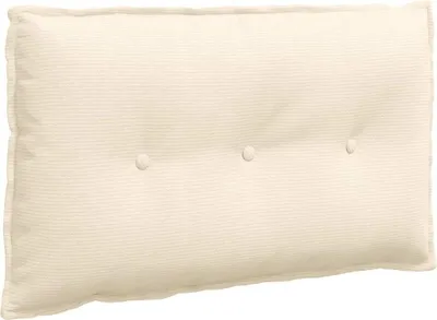 Obrázok produktu pre vidaXL Zadný vankúš krémový 80 x 50 cm manšestrová látka