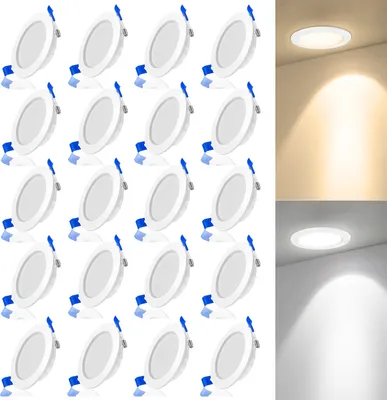 Produktbild von JNGLGO LED Einbauleuchten Decke Einbaustrahler 20x5W LED IP21 LED Deckenspot 400lm für Wohnzimmer, Küche, Schlafzimmer (Warmweiß,20 x 5W)