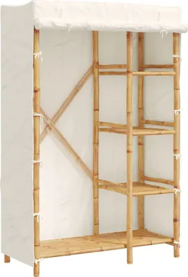 Produktbild von vidaXL Kleiderschrank 110x45x170 cm Bambus