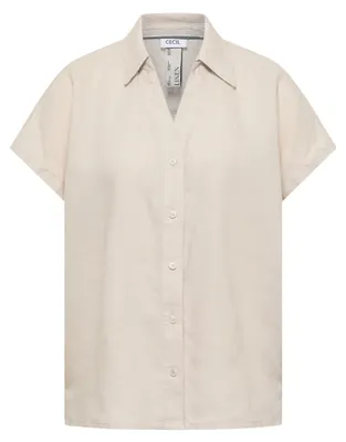Produktbild von Cecil (304) LINEN_Solid Dropped Shoulder B, macadamia beige 17307 17307 S