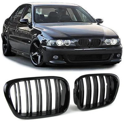 Immagine prodotto di Griglia anteriore nera lucida per BMW Serie 5 (E39), dal 1995 al 2003