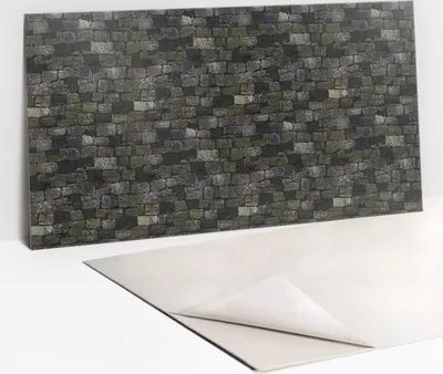 Obrázek produktu pro Ochranný Panel PVC - Samolepicí Vinylové Dlaždice na Stěnu - 100 x 50 - Kamenná zeď