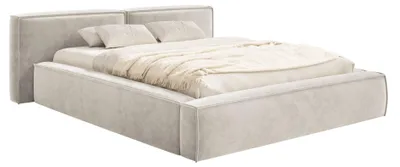 Image de Selsey Tilves Low - Lit Tapissé 180x200 avec Tiroir de Lit et Sommier, Velours, Gris