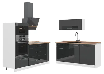 Obrázek produktu pro Kuchyně Vicco Fame-Line Antracitový vysoký lesk/Bílá 340 cm, PD Dub, Model 63726