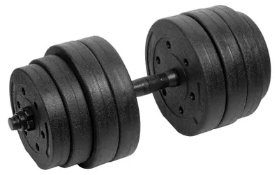 Image de Ensemble de haltères de 20 kg, réglables, en bitume, pour musculation