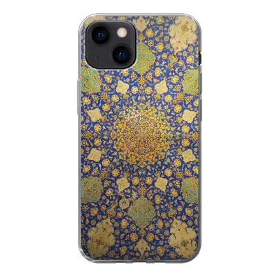 Produktbild von MuchoWow® Handyhülle Schutzhülle Hülle für iPhone 13 mini Kreis - Decke - Blau Silikon Softcase Handy Hülle - Softcase
