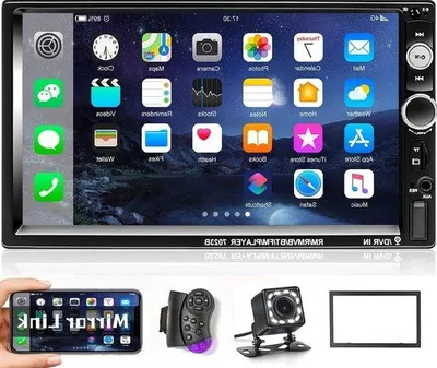 Image de Autoradio 2-DIN avec écran 7 pouces, Bluetooth, USB, SD, AUX, FM et caméra de recul