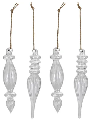 Immagine prodotto di Decorazione natalizia in vetro trasparente da 15 cm come decorazione per l'albero di Natale