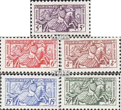 Produktbild von Briefmarken Monaco 1955 Mi 497-501 (kompl.Ausg.) postfrisch Visitenkarten