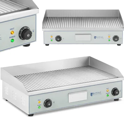 Zdjęcie produktu dla Grill Elektryczny Płyta Grillowa Ryflowana Podwójna 400 X 730 Mm 2 X 2000 W