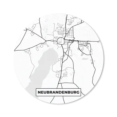 Produktbild von MuchoWow® Mauspad Mousepad Neubrandenburg - Karte - Lageplan 50x50 cm - Mousepads - Maus Mat - Pad - Mausunterlage - Vinyl
