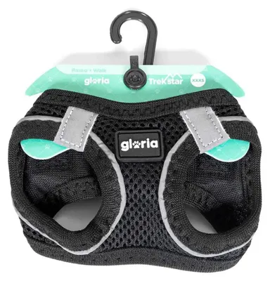Imagen del producto de Arnés para perros Gloria Air Mesh Star, color negro, talla XXS (24-26 cm)