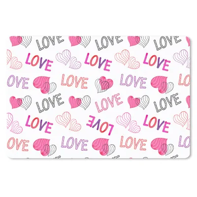 Produktbild von MuchoWow® Mauspad Mousepad Liebe - Valentinstag - Muster 27x18 cm - Mousepads - Maus Mat - Pad - Mausunterlage - Büroartikel - Desk Matten