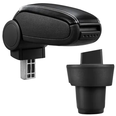 Armlehne Mittelarmlehne Leder Bezug Schwarz / Weiß für Seat Mii 3/5-Türer – Produktansicht