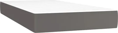 Produktbild von vidaXL Taschenfederkernmatratze Mittel Grau 100x200x20 cm Kunstleder