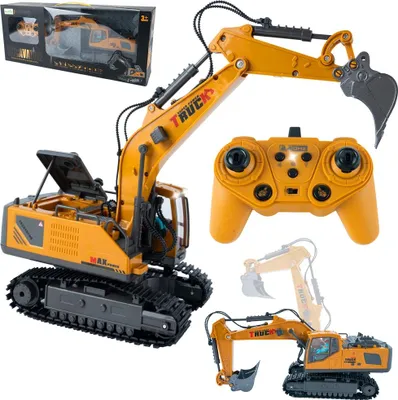 Produktbild von Malplay Caterpillar Bagger Fernsteuerung RC Pilot Beweglicher Arm Sound Licht Autospieleug Geschenk