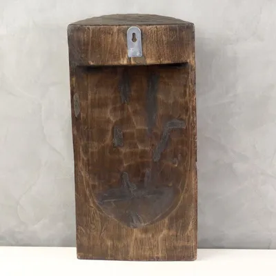 Produktbild von Buddha Kopf Wandrelief Wandbild Figur Skulptur Holz Deko Gesicht Braun 40 cm