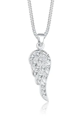 Produktbild von Elli Halskette Flügel Kristalle 925 Silber Weiß