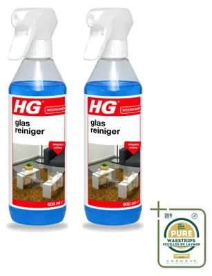 Produktbild von 2 x HG Glasreiniger - Streeploos schoon - 500 ml - Vorratspackung - 2 Stücke