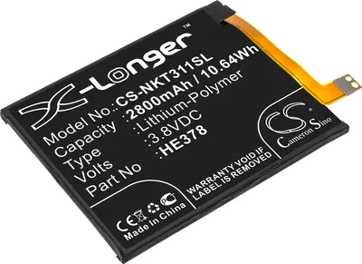 Produktbild von TECHTEK Akku Kompatibel mit [Nokia] 3.1A, TA1140, TA1141 Ersetzt HE378