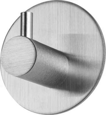 Produktbild von KADAX Handtuchhaken "Starno", Selbstklebender Haken aus Stahl, Oval, Silber