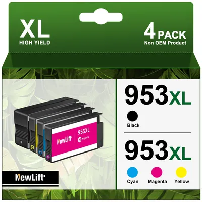 Produktbild von NewLift 953XL 953XL Druckerpatronen Kompatibel für HP 953 XL Multipack für HP Officejet Pro 7720,8710 8715 7740 7730 8720 8740 8750(Schwarz, Cyan, Magenta, Gelb 4er-Pack)