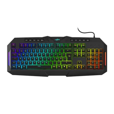 Zdjęcie produktu dla Hama Exodus 700 Semi-Mechanical, Przewodowa, USB, Pół-mechaniczny przełącznik kluczykowy, QWERTZ, RGB LED, Czarny