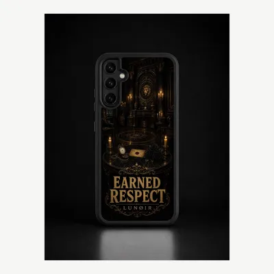 Immagine prodotto di Custodia per Samsung A14, cover protettiva per cellulare con motivo "Rispetto" – LUNØIR ©