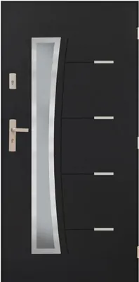 Immagine prodotto di Porta esterna Pantor Saturn 01 90 Vetri da 72 mm Porta d'acciaio Porta d'ingresso Antracite