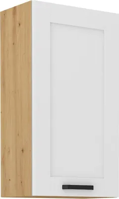 Obrázek produktu pro Vysoká horní skříňka LAILI - šířka 50 cm, bílá / dub artisan