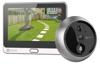 Produktbild von Türklingel mit Kamera Videotürklingel Gegensprechanlage - 2 MP - 4,3 Zoll Display - PIR-Bewegungsmelder - Akku