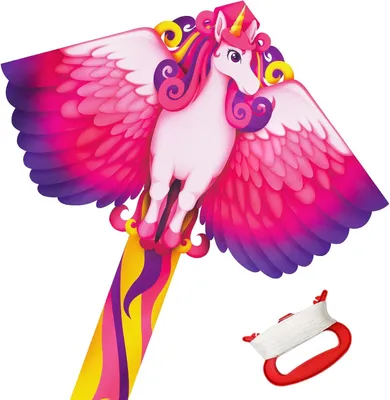 Produktbild von Drachen Große Einhorn, bunte lange Schwanz, 100 g, für Kinder und Erwachsene, anfängerfreundlich