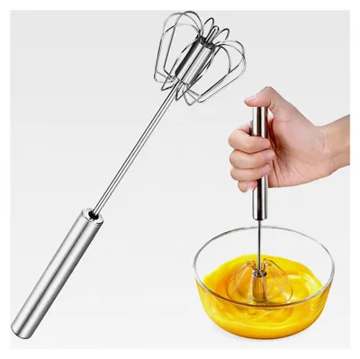Produktbild von Automatischer Schneebesen, 30 cm Halbautomatischer Schneebesen, Ballonschneebesen, Rührbesen, Handschneebesen zum Mischen, Schlagen, Aufschäumen und Rühren