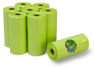 Produktbild von Arquivet Kompostierbare -Kotbeutel für Hunde, 8 Rollen x 15 Beutel, biologisc