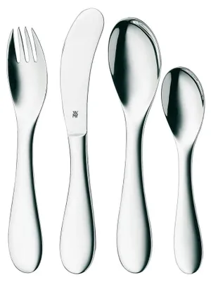 Produktbild von WMF Kinderbesteck Knuddel 4-teilig Edelstahl Spülmaschinenfest ab 3 Jahren