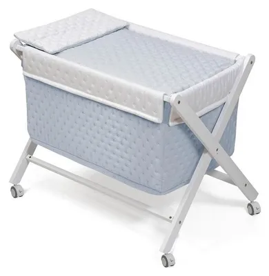 Produktbild von Interbaby: Klappbarer Wiege aus Buche mit Matratze – Interbaby, blau
