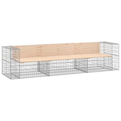 Immagine prodotto di Panchina da giardino Gabion 287x71x65,5 cm in legno di pino massiccio