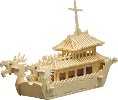 Produktbild von Pebaro Holzbauset Drachenboot Modellbau Spielzeug kreativ