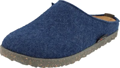 Produktbild von Haflinger Damen Pantoffel Herren Filz Hausschuh Manhattan Clog 391001, Größe:42 EU, Farbe:Blau