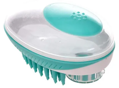 Produktbild von Haustier-Duschbürste – Multifunktional für Shampoo und Massage – Grün