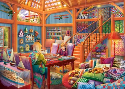 Productafbeelding van Bluebird Puzzel - Hobbykamer - 500 stukjes. Puzzelplezier