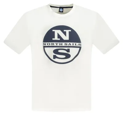 Produktbild von Weißes kurzärmliges Herren T-Shirt mit Print und Rundhals