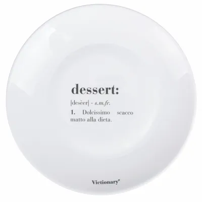 Dessertteller aus Opalglas, rund, 20,5 cm, 6 Stück