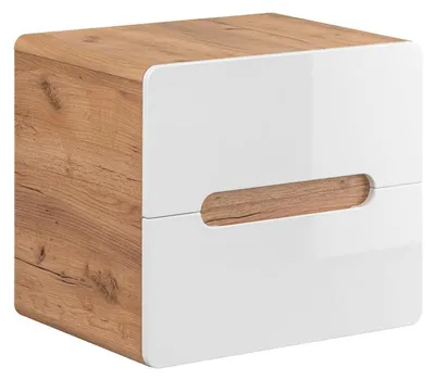 Produktbild von Hängeschrank Schrank Regal Eiche Weiß Apotheken Regale Wandschrank Schränke Neu